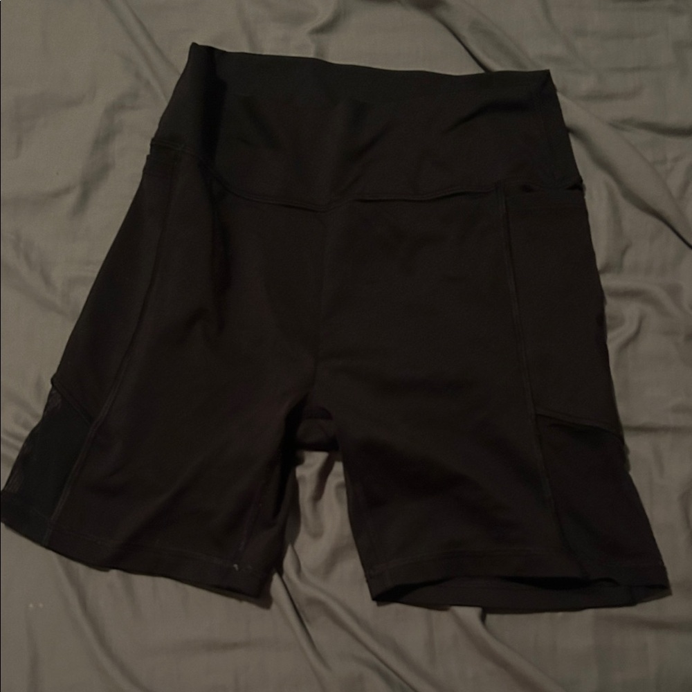 High-Waist Black Women’s Athletic Shorts